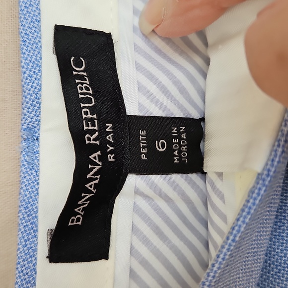 Banana Republic Pant Ryan NWT 6P Blue Collegiate Business Casual Summer Vaca - Picture 2 of 11